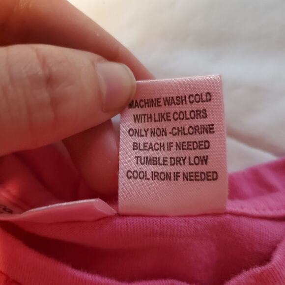 Scooter Brown small girls pink long sleeve tee with lace front - Picture 6 of 6